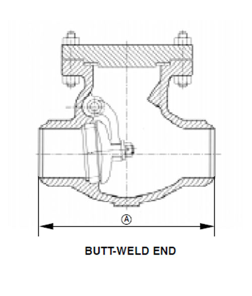 Butterfly Check Valve Butt Weld End