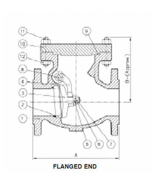 Butterfly Check Valve Flanged End