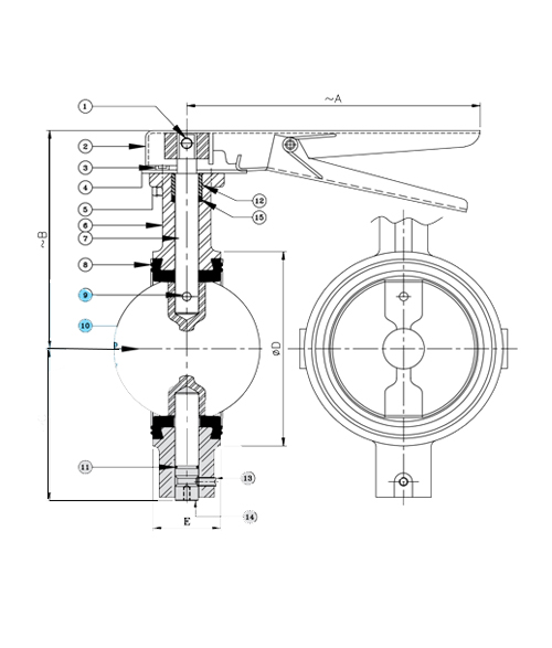 Cast Iron Butterfly Valve 2