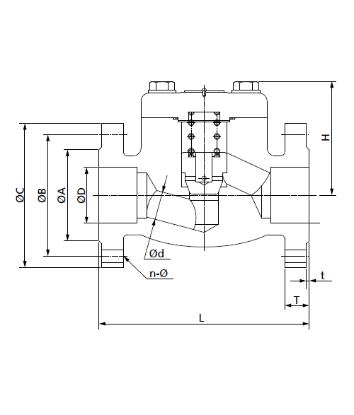 Forged Lift NRV Valve 150 600 Dimensions