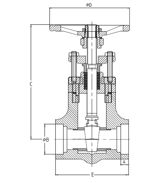 Gate Valve 150 600 Dimensions