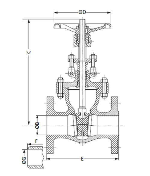 Gate Valve 150 600 Dimensions