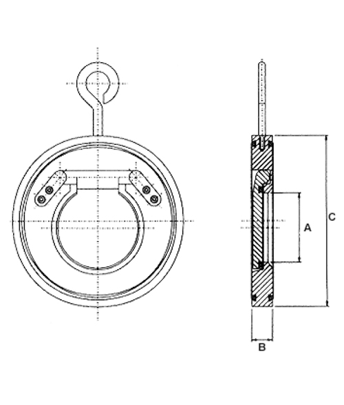 IVC, IVCT Check Valves Diagram