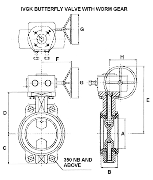 IVGK Butterfly Valve With Worm Gear