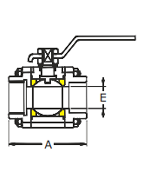 Microfinish Three Piece Ball Valve Diagram