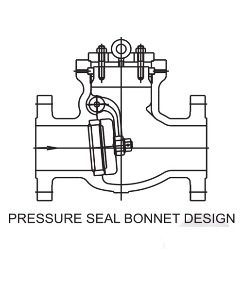 NRV Cast Steel Swing Check Valve Diagram 150