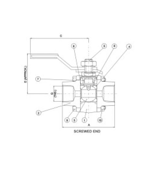 Three Piece Design Ball valve